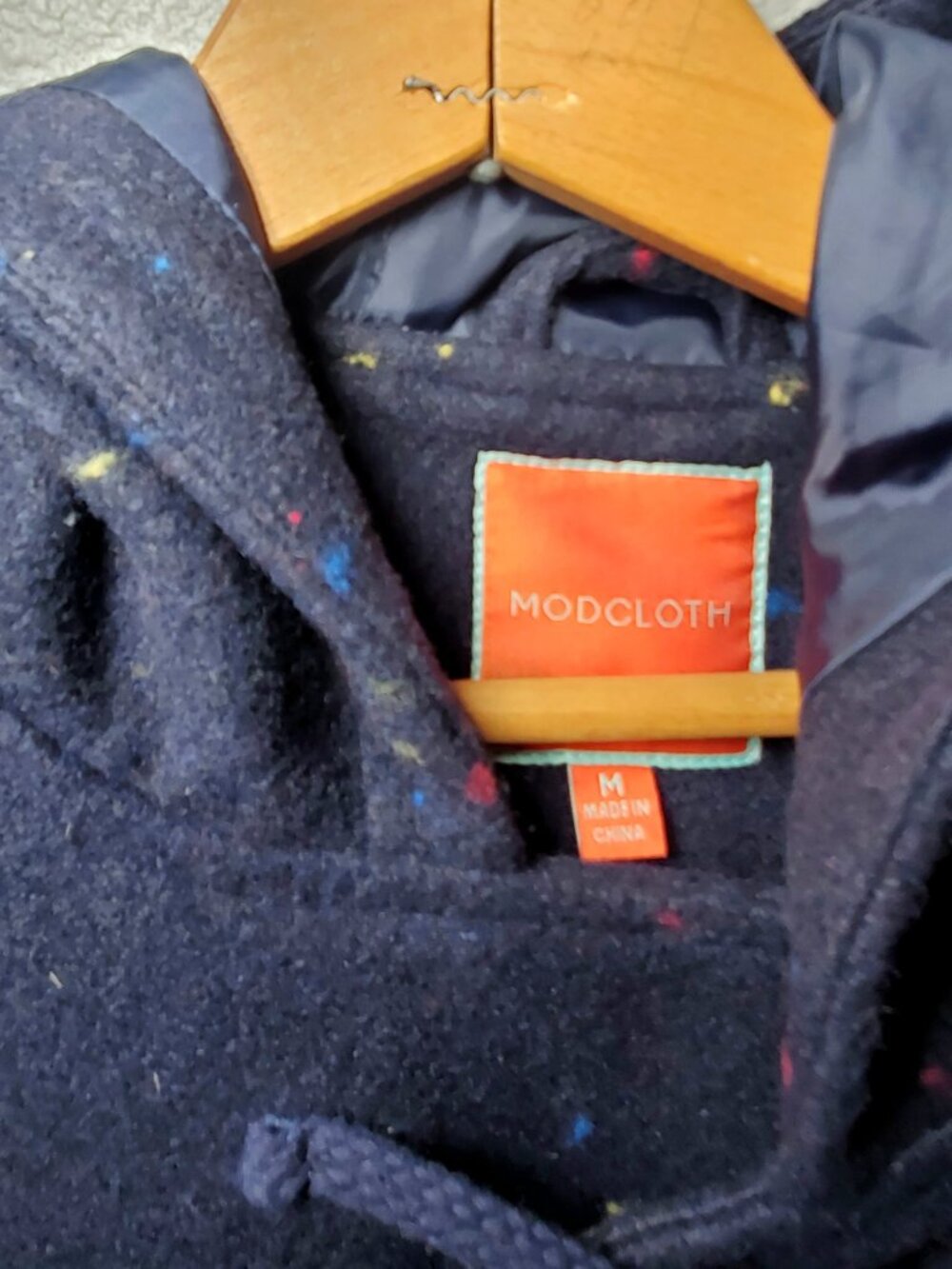 Modcloth Navy Speckled Toggle Coat - Picture 12 of 12